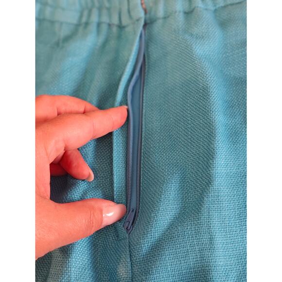 DONNA MORGAN 2pc teal short sleeve suit sz 6 **read*** - Picture 10 of 13